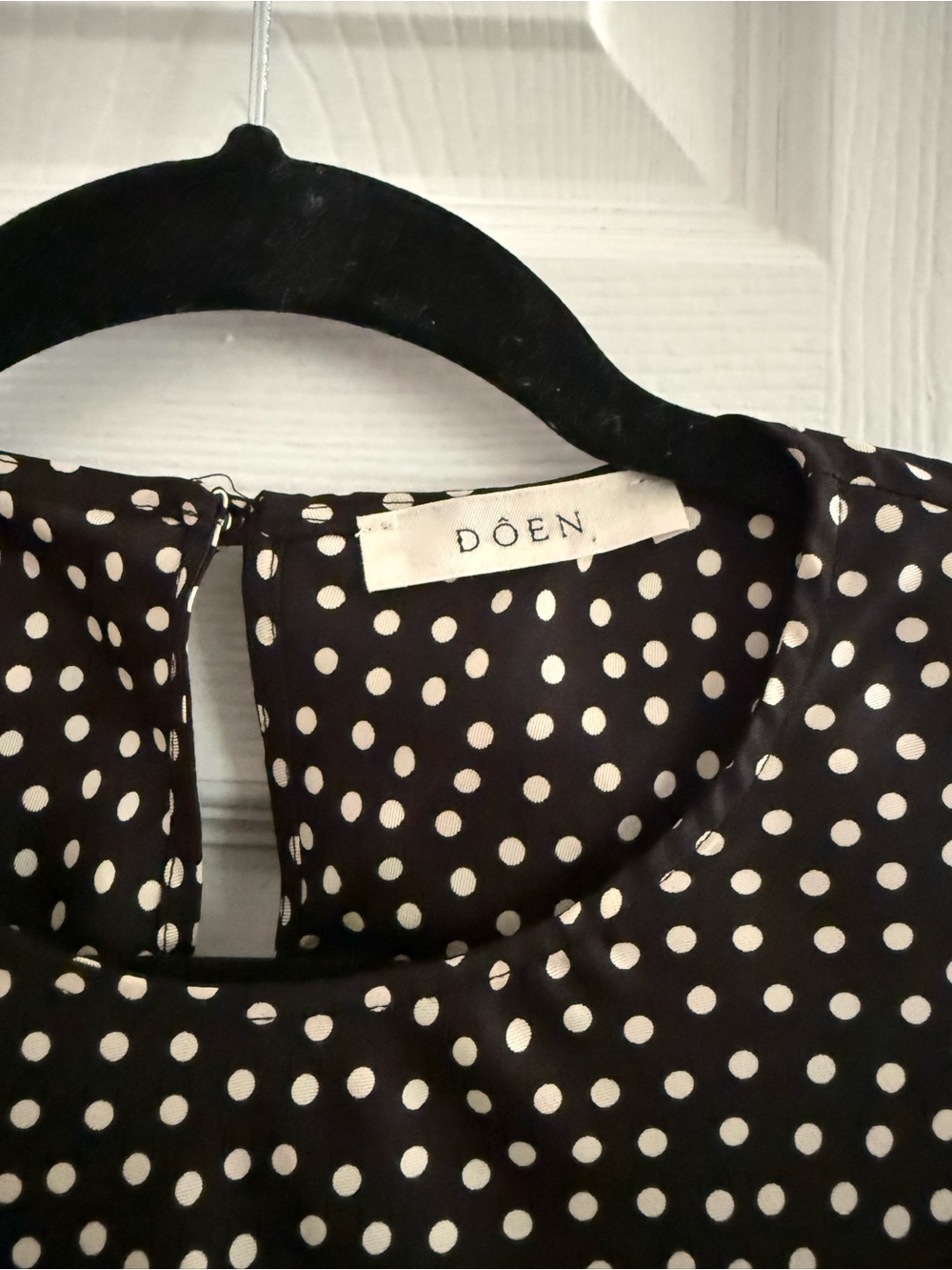 Doen silk polka dot dress size M - Picture 3 of 5